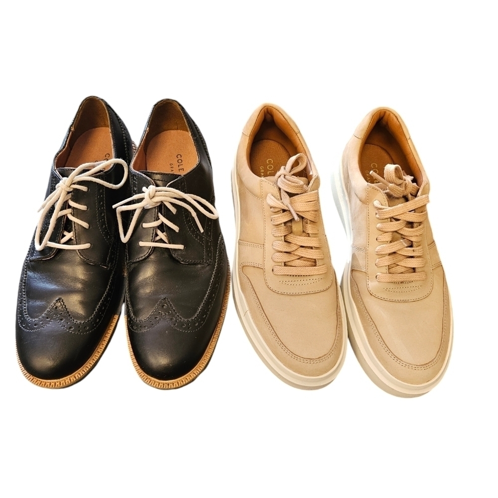 Cole Haan Men's Oxford Wingtip and Sneaker Bundle of 2 Shoes